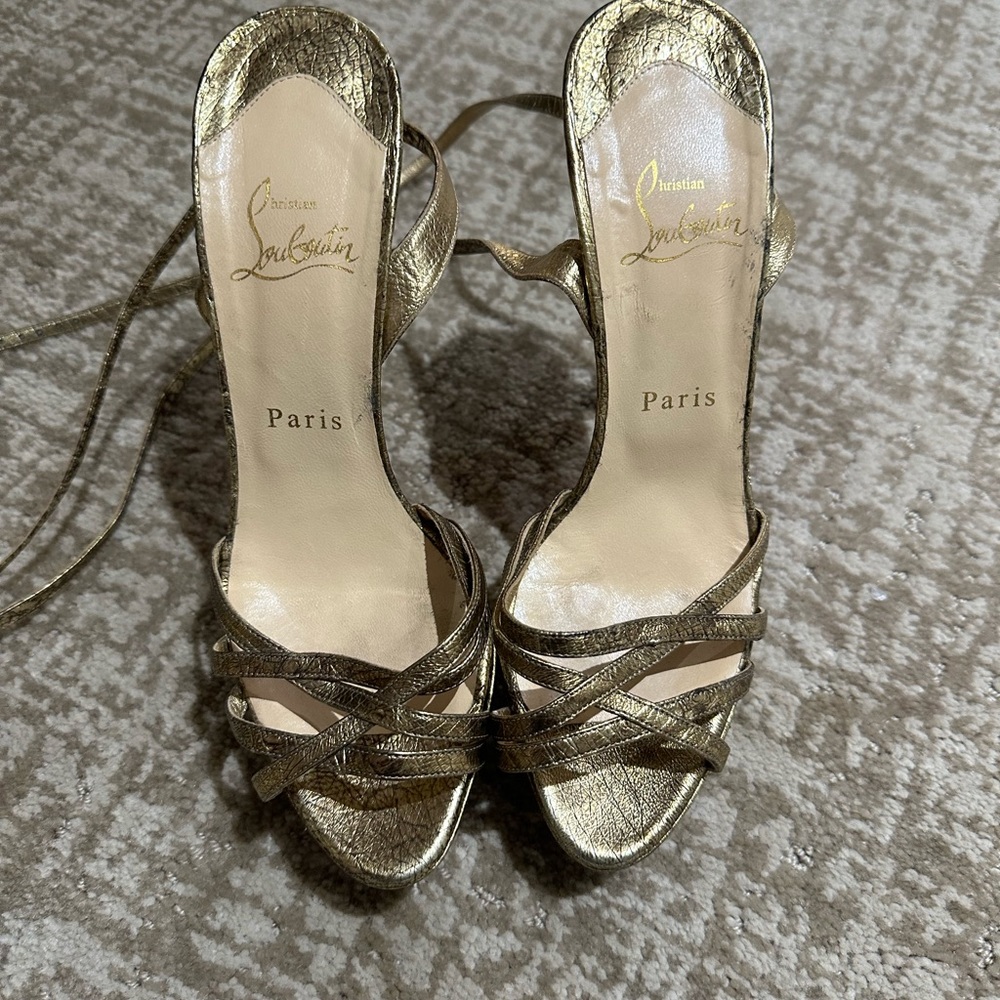 Christian louboutin strappy platform sandal